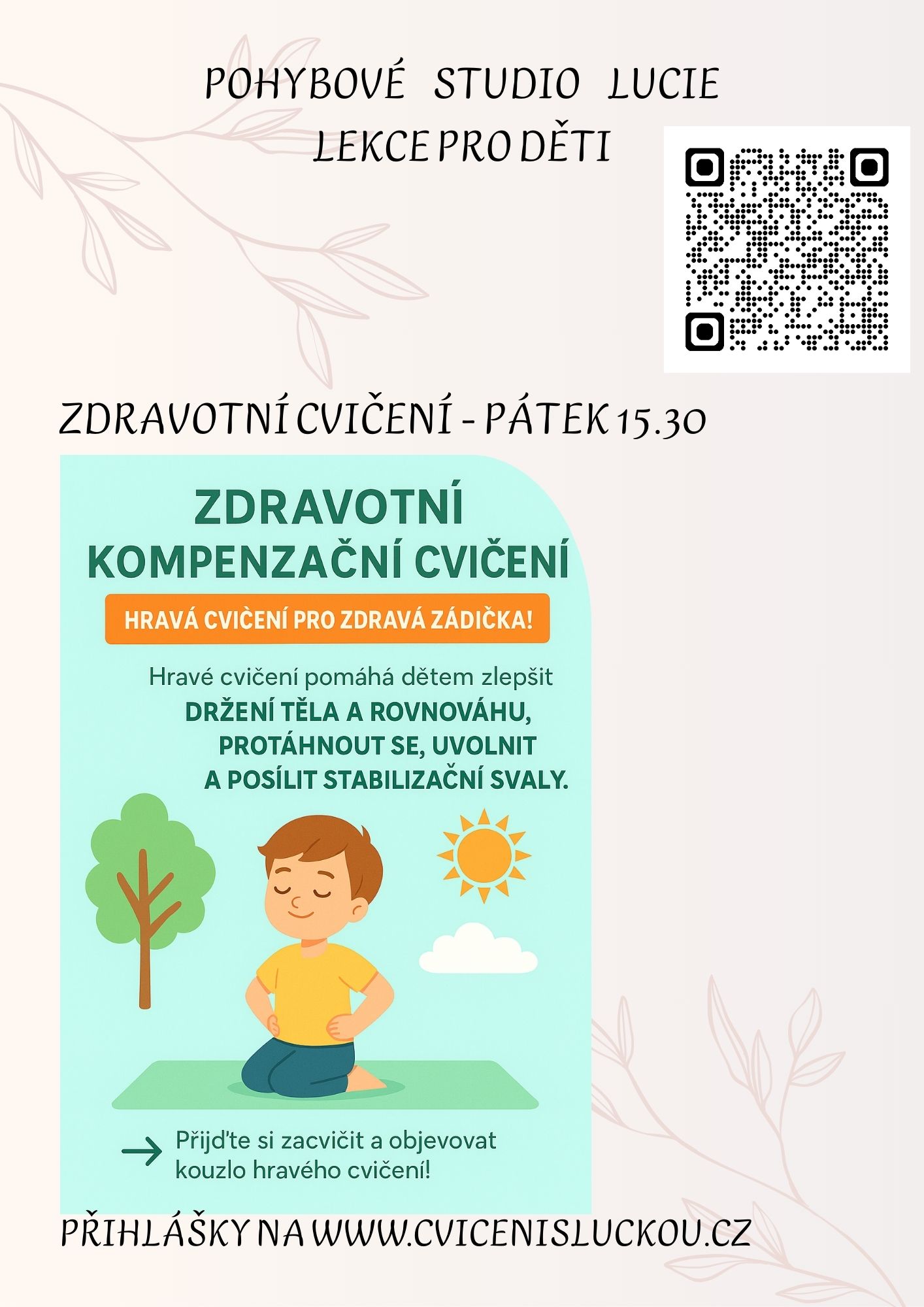 Zdravotní, kompenzační cvičení pro děti 